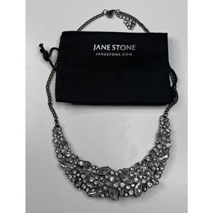 NWT Jane Stone Silver Gem Statement Choker Necklace Jewelry Women’s